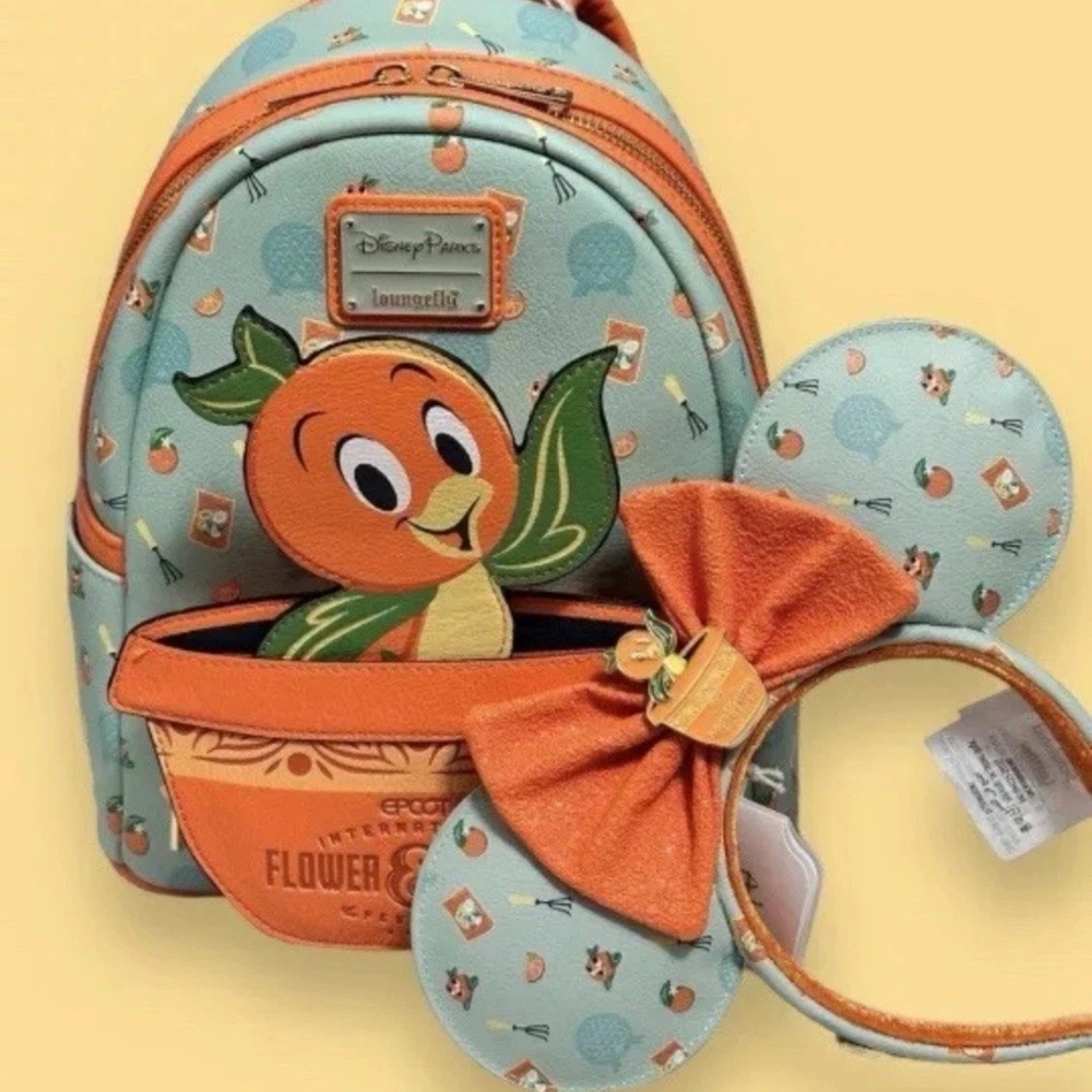 Orange bird loungefly backpack and orange bird Mickey ears